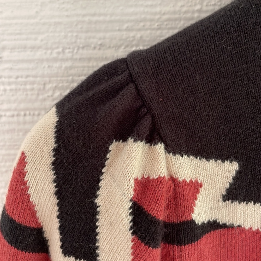 Sugarhill Boutique Navy Cream Dusty Rose Top Sweater - Picture 3 of 6